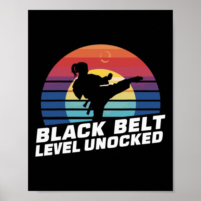 Black Belt Level Unlocked 5  Poster (Front)