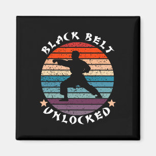 Black Belt Level Unlocked Achievement Karate Keep Magnet
