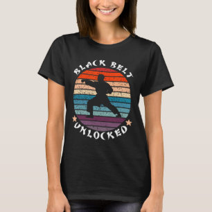 Black Belt Level Unlocked Achievement Karate Keep T-Shirt