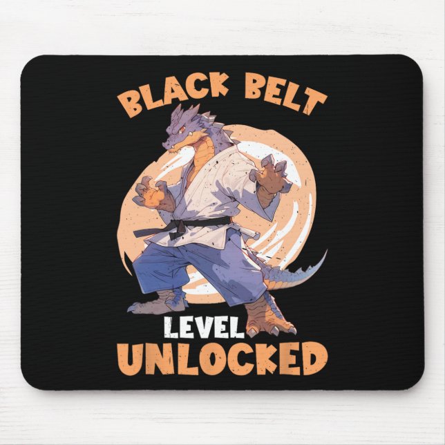 Black Belt Level Unlocked  Mouse Pad (Front)