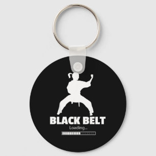 Black Belt Loading Taekwondo Key Ring