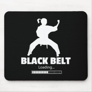 Black Belt Loading Taekwondo Mouse Pad