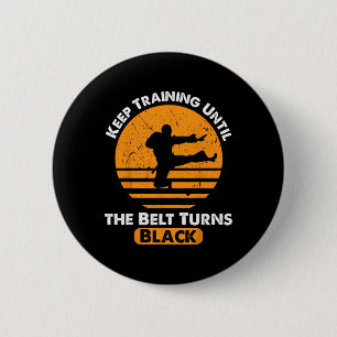 Black Belt Martial Art Training Karate Tae Kwon Do 6 Cm Round Badge