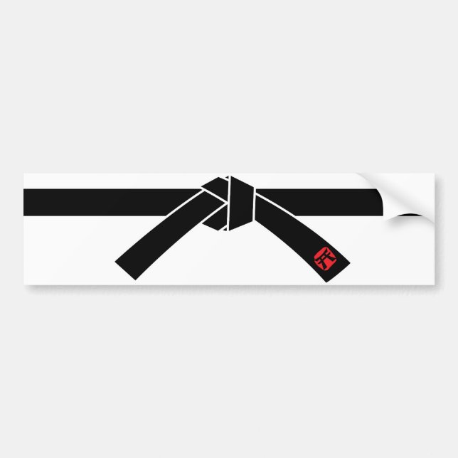 Black Belt, Martial Arts 黒帯, 武道 Bumper Sticker (Front)