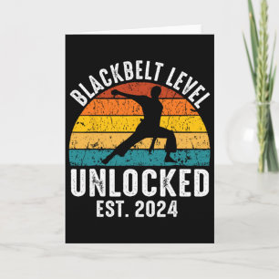 Black Belt Men Achievement Martial Arts Karate Boy Card