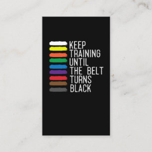 Black Belt Motivation Taekwondo Jiu Jitsu Karate Business Card
