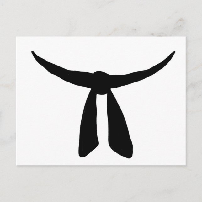 Black Belt Party Invitation Postcard (Front)