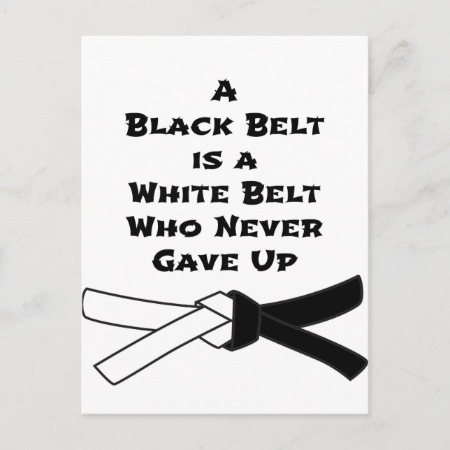Black Belt Postcard (Front)