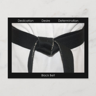 Black Belt Promotion Test Invitation Postcard