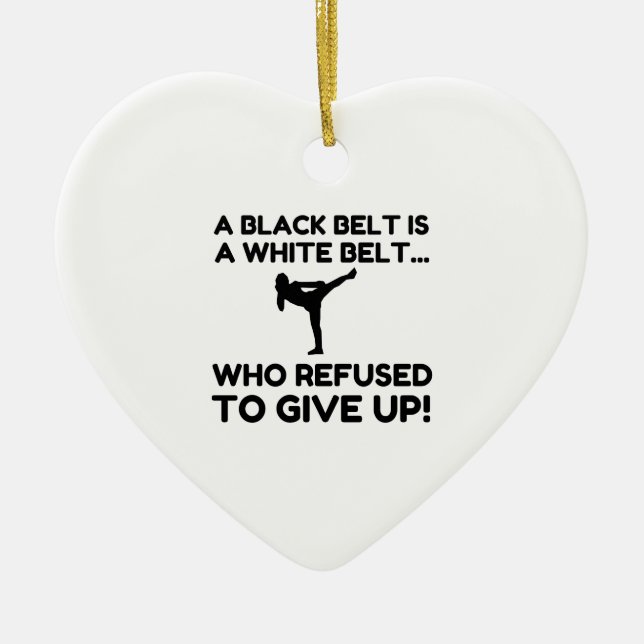 BLACK BELT REFUSAL CERAMIC TREE DECORATION (Front)