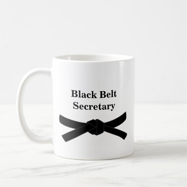 Black Belt Secretary Gift Mug (Left)