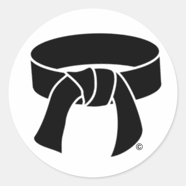 Black Belt Stickers (Front)