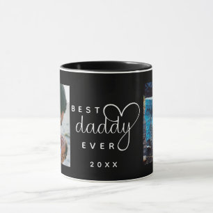 Black Best Daddy Ever Father's Day 2 Photo Mug