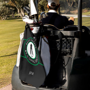 Black Best Golfer By A Long Shot Mens Sports Green Golf Towel