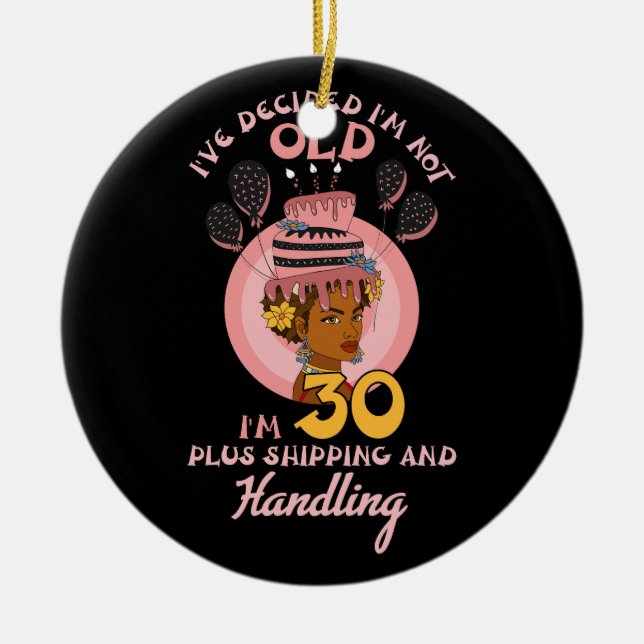 Black Betty Birthday Boop Motivational I_ve Decide Ceramic Tree Decoration (Front)