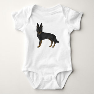Black Bi-Colour German Shepherd Brown And Black Do Baby Bodysuit