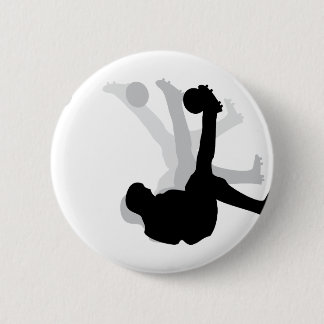 black bicycle kick icon 6 cm round badge