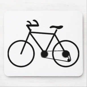 Black Bicycle Mouse Pad Custom Designed
