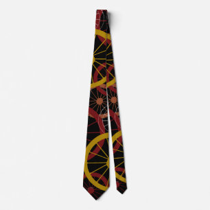 Black Bicycle Wheels Tie