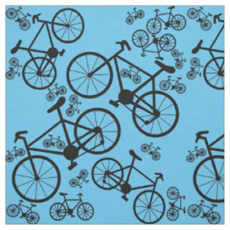 Black Bicycles Fabric