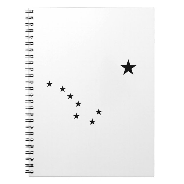 Black Big Dipper Spiral Notebook (Front)