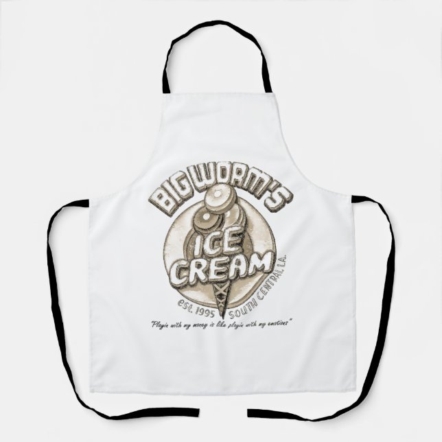 Black big worm  apron (Front)