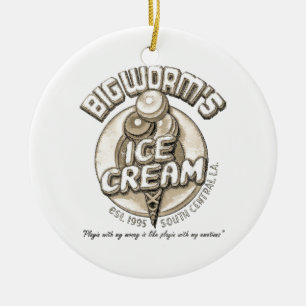 Black big worm  ceramic tree decoration