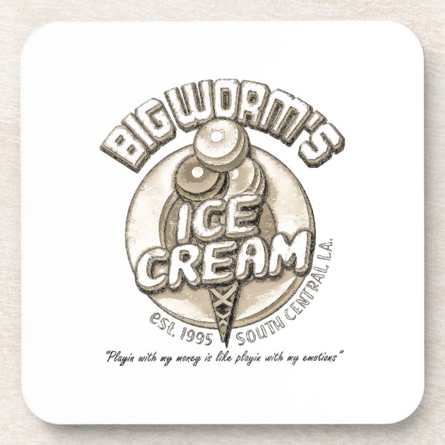 Black big worm  coaster (Front)