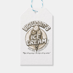 Black big worm gift tags