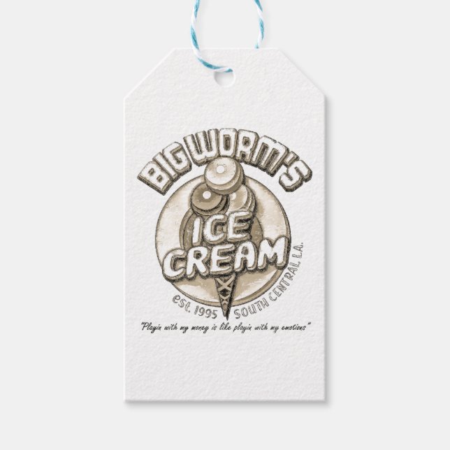 Black big worm  gift tags (Front)
