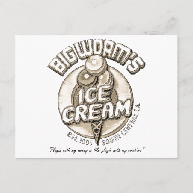 Black big worm  holiday postcard (Front)