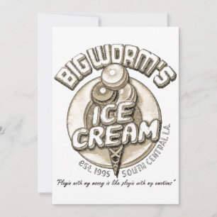 Black big worm invitation
