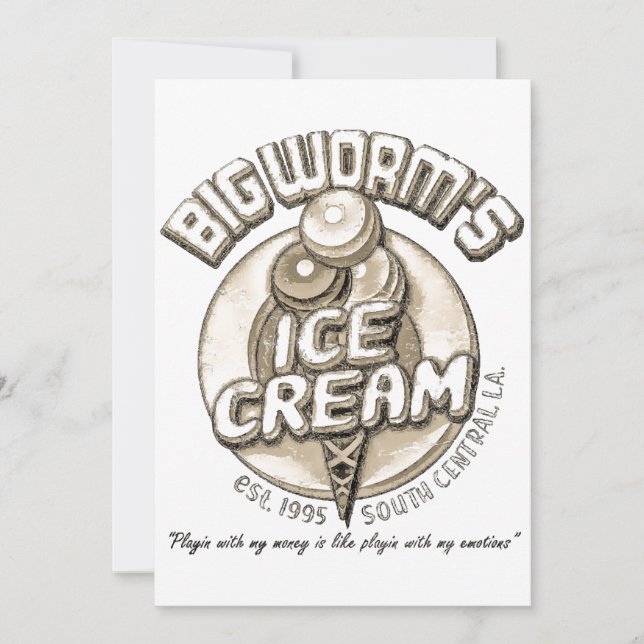 Black big worm  invitation (Front)