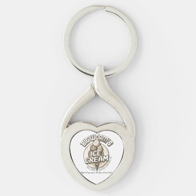 Black big worm  key ring (Front)