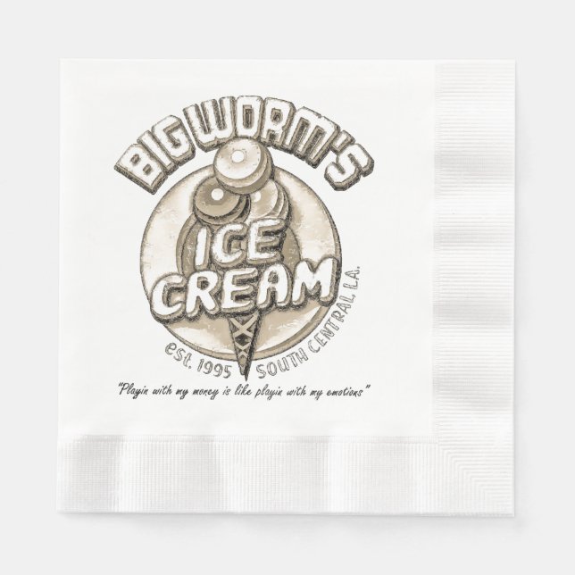 Black big worm  napkin (Front)