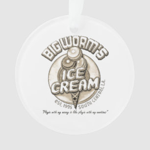 Black big worm ornament