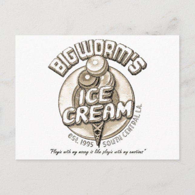Black big worm  postcard (Front)