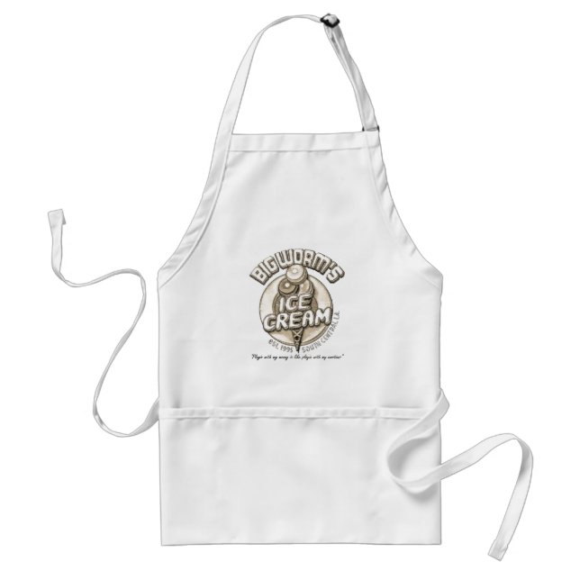 Black big worm  standard apron (Front)