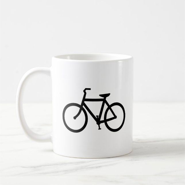 Black Bike Route Coffee Mug (Left)