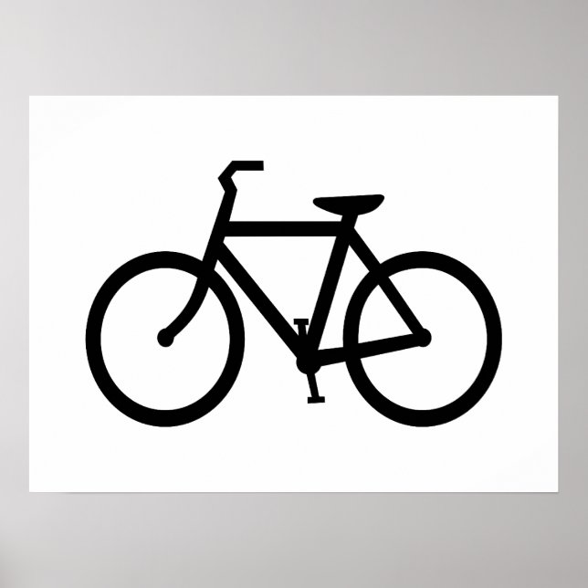 Black Bike Route Poster (Front)