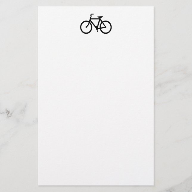 Black Bike Route Stationery (Front)