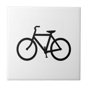 Black Bike Route Tile
