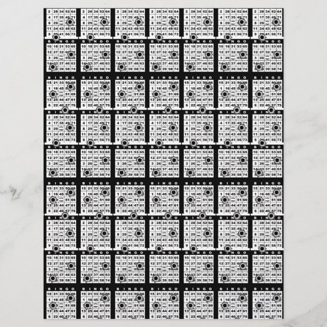Black Bingo Cards (Front)