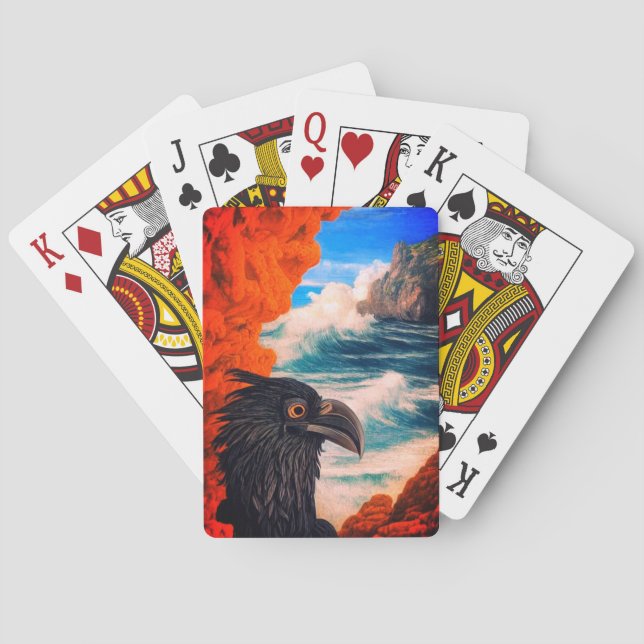 Black Bird Art Playing Cards (Back)