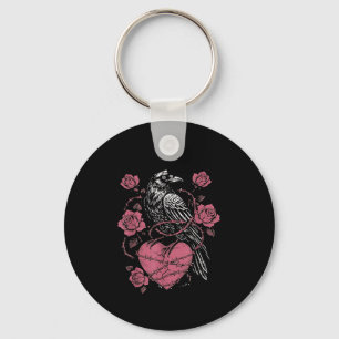 Black Bird F-caw-f Funny Valentines Day Key Ring
