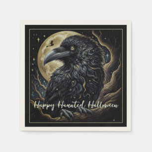 Black Bird Halloween Napkin