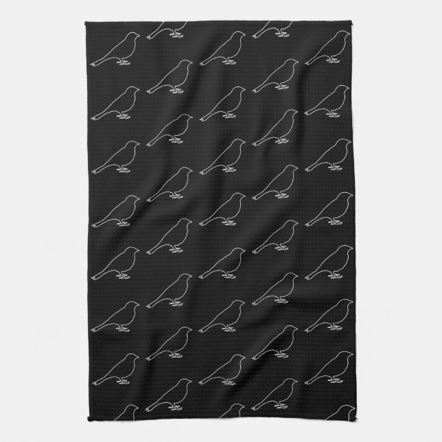 Black bird - Kitchen Towel 16" x 24" (Vertical)