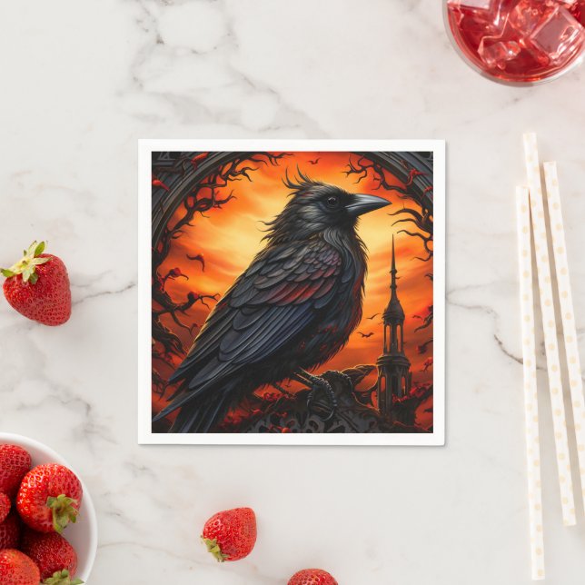 Black Bird Napkin (Insitu)