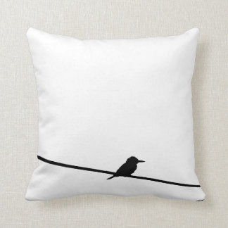 Black bird on a wire cushion