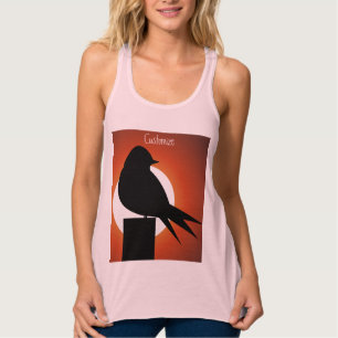 Black Bird Silhouette Sun Thunder_Cove Singlet